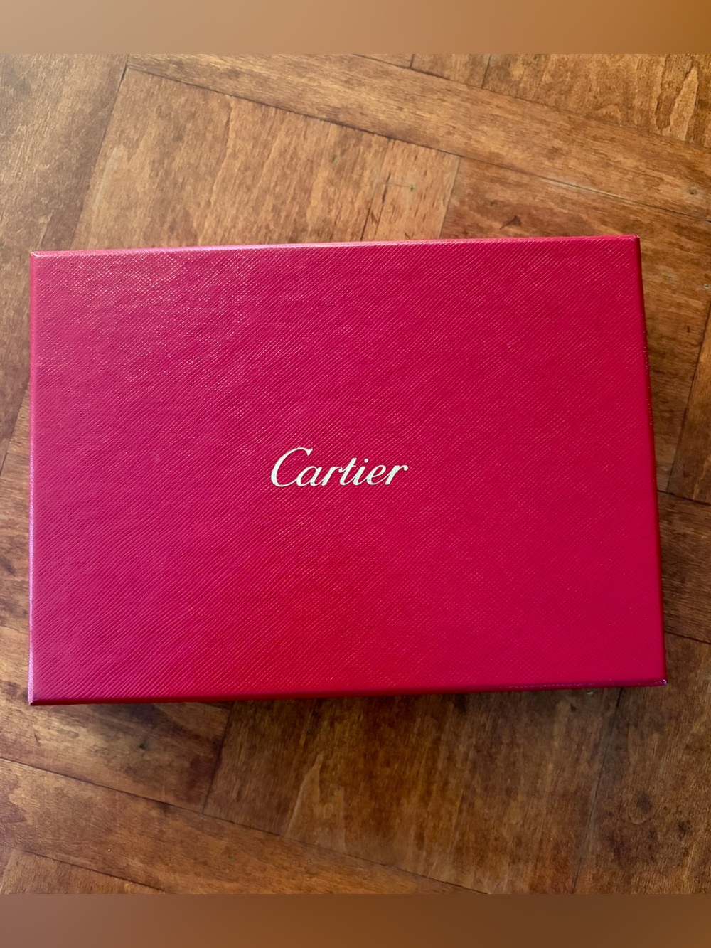 Cartier Red Jewelry Box with White Logo